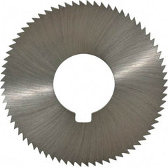 Made in USA - 2-3/4" Diam x 0.091" Blade Thickness x 1" Arbor Hole Diam, 72 Tooth Slitting and Slotting Saw - Arbor Connection, Right Hand, Uncoated, High Speed Steel, Concave Ground, Contains Keyway - A1 Tooling