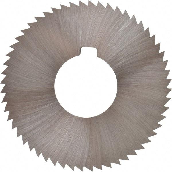 Made in USA - 2-3/4" Diam x 0.064" Blade Thickness x 1" Arbor Hole Diam, 56 Tooth Slitting and Slotting Saw - Arbor Connection, Right Hand, Uncoated, High Speed Steel, Concave Ground, Contains Keyway - A1 Tooling