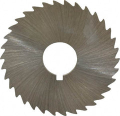 Made in USA - 1-3/4" Diam x 1/32" Blade Thickness x 1/2" Arbor Hole Diam, 34 Tooth Slitting and Slotting Saw - Arbor Connection, Right Hand, Uncoated, High Speed Steel, Concave Ground, Contains Keyway - A1 Tooling