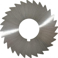 Made in USA - 2-1/2" Diam x 1/32" Blade Thickness x 7/8" Arbor Hole Diam, 28 Tooth Slitting and Slotting Saw - Arbor Connection, Right Hand, Uncoated, High Speed Steel, Concave Ground, Contains Keyway - A1 Tooling