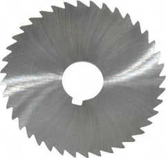 Made in USA - 4" Diam x 1/32" Blade Thickness x 1" Arbor Hole Diam, 40 Tooth Slitting and Slotting Saw - Arbor Connection, Right Hand, Uncoated, High Speed Steel, Concave Ground, Contains Keyway - A1 Tooling