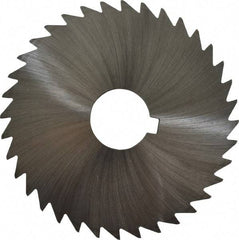 Made in USA - 4" Diam x 3/32" Blade Thickness x 1" Arbor Hole Diam, 36 Tooth Slitting and Slotting Saw - Arbor Connection, Right Hand, Uncoated, High Speed Steel, Concave Ground, Contains Keyway - A1 Tooling