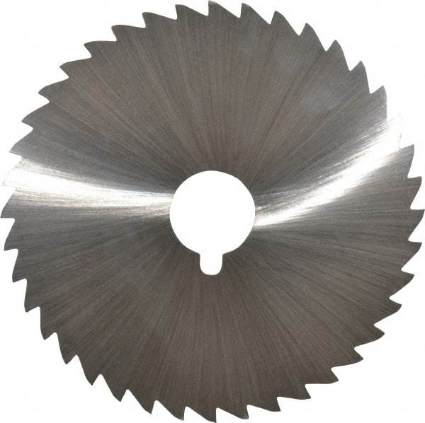 Made in USA - 5" Diam x 1/16" Blade Thickness x 1" Arbor Hole Diam, 40 Tooth Slitting and Slotting Saw - Arbor Connection, Right Hand, Uncoated, High Speed Steel, Concave Ground, Contains Keyway - A1 Tooling