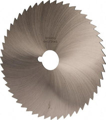 Made in USA - 6" Diam x 1/16" Blade Thickness x 1" Arbor Hole Diam, 50 Tooth Slitting and Slotting Saw - Arbor Connection, Right Hand, Uncoated, High Speed Steel, Concave Ground, Contains Keyway - A1 Tooling