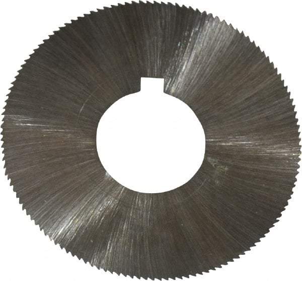 Made in USA - 1-3/4" Diam x 0.006" Blade Thickness x 5/8" Arbor Hole Diam, 132 Tooth Slitting and Slotting Saw - Arbor Connection, Right Hand, Uncoated, High Speed Steel, Concave Ground, Contains Keyway - A1 Tooling