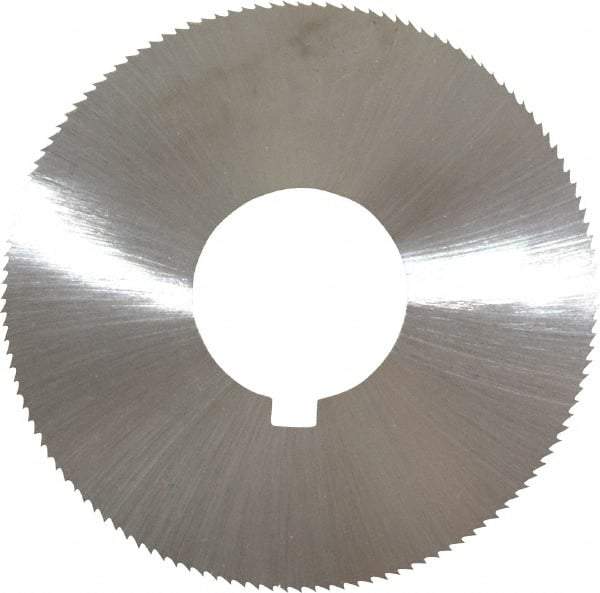 Made in USA - 1-3/4" Diam x 0.014" Blade Thickness x 5/8" Arbor Hole Diam, 132 Tooth Slitting and Slotting Saw - Arbor Connection, Right Hand, Uncoated, High Speed Steel, Concave Ground, Contains Keyway - A1 Tooling