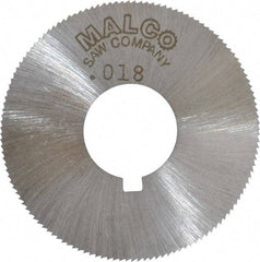 Made in USA - 1-3/4" Diam x 0.018" Blade Thickness x 5/8" Arbor Hole Diam, 132 Tooth Slitting and Slotting Saw - Arbor Connection, Right Hand, Uncoated, High Speed Steel, Concave Ground, Contains Keyway - A1 Tooling