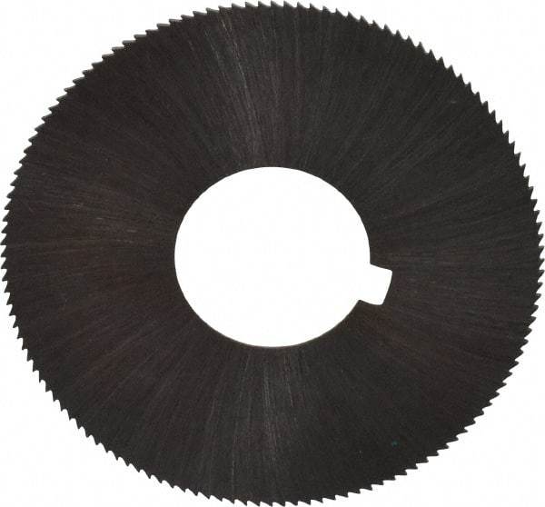 Made in USA - 1-3/4" Diam x 0.02" Blade Thickness x 5/8" Arbor Hole Diam, 132 Tooth Slitting and Slotting Saw - Arbor Connection, Right Hand, Uncoated, High Speed Steel, Concave Ground, Contains Keyway - A1 Tooling