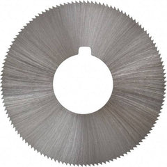 Made in USA - 1-3/4" Diam x 0.023" Blade Thickness x 5/8" Arbor Hole Diam, 132 Tooth Slitting and Slotting Saw - Arbor Connection, Right Hand, Uncoated, High Speed Steel, Concave Ground, Contains Keyway - A1 Tooling