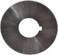 Made in USA - 1-3/4" Diam x 0.025" Blade Thickness x 5/8" Arbor Hole Diam, 132 Tooth Slitting and Slotting Saw - Arbor Connection, Right Hand, Uncoated, High Speed Steel, Concave Ground, Contains Keyway - A1 Tooling