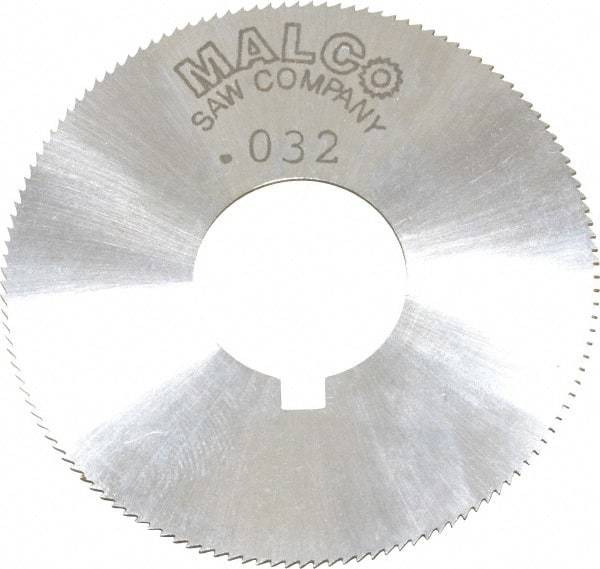 Made in USA - 1-3/4" Diam x 0.032" Blade Thickness x 5/8" Arbor Hole Diam, 132 Tooth Slitting and Slotting Saw - Arbor Connection, Right Hand, Uncoated, High Speed Steel, Concave Ground, Contains Keyway - A1 Tooling