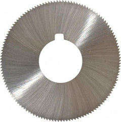 Made in USA - 1-3/4" Diam x 0.051" Blade Thickness x 5/8" Arbor Hole Diam, 132 Tooth Slitting and Slotting Saw - Arbor Connection, Right Hand, Uncoated, High Speed Steel, Concave Ground, Contains Keyway - A1 Tooling