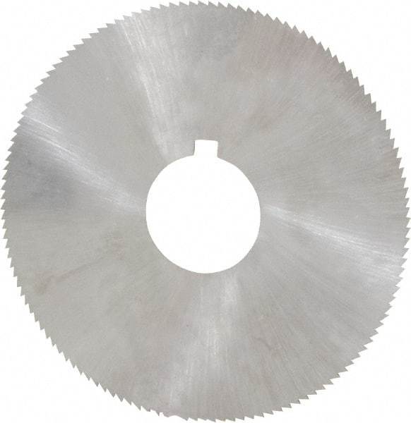 Made in USA - 2-1/4" Diam x 0.014" Blade Thickness x 5/8" Arbor Hole Diam, 132 Tooth Slitting and Slotting Saw - Arbor Connection, Right Hand, Uncoated, High Speed Steel, Concave Ground, Contains Keyway - A1 Tooling