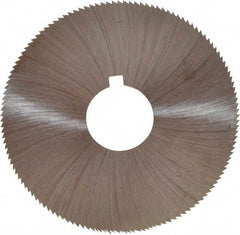 Made in USA - 2-1/4" Diam x 0.018" Blade Thickness x 5/8" Arbor Hole Diam, 132 Tooth Slitting and Slotting Saw - Arbor Connection, Right Hand, Uncoated, High Speed Steel, Concave Ground, Contains Keyway - A1 Tooling