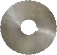 Made in USA - 2-1/4" Diam x 0.025" Blade Thickness x 5/8" Arbor Hole Diam, 132 Tooth Slitting and Slotting Saw - Arbor Connection, Right Hand, Uncoated, High Speed Steel, Concave Ground, Contains Keyway - A1 Tooling