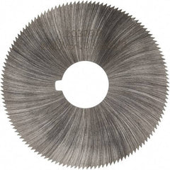 Made in USA - 2-1/4" Diam x 0.032" Blade Thickness x 5/8" Arbor Hole Diam, 132 Tooth Slitting and Slotting Saw - Arbor Connection, Right Hand, Uncoated, High Speed Steel, Concave Ground, Contains Keyway - A1 Tooling