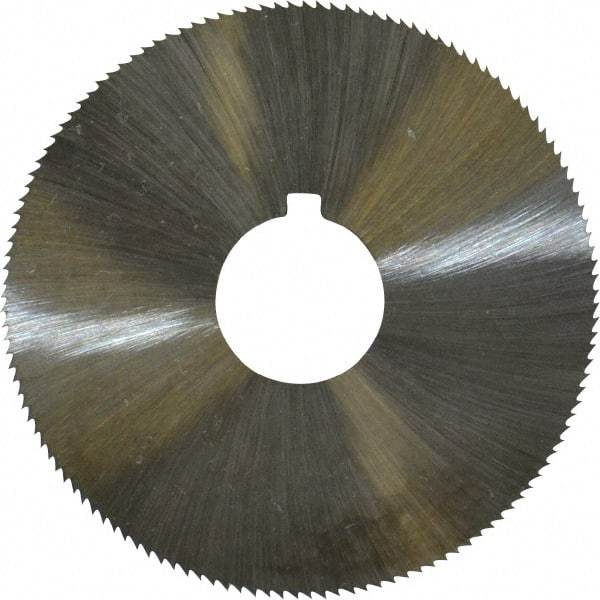 Made in USA - 2-1/4" Diam x 0.045" Blade Thickness x 5/8" Arbor Hole Diam, 132 Tooth Slitting and Slotting Saw - Arbor Connection, Right Hand, Uncoated, High Speed Steel, Concave Ground, Contains Keyway - A1 Tooling