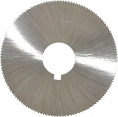 Made in USA - 2-1/4" Diam x 0.051" Blade Thickness x 5/8" Arbor Hole Diam, 132 Tooth Slitting and Slotting Saw - Arbor Connection, Right Hand, Uncoated, High Speed Steel, Concave Ground, Contains Keyway - A1 Tooling