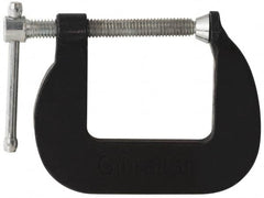 Gibraltar - Light-Duty 2" Max Opening, 1-1/4" Throat Depth, Cast Iron Standard C-Clamp - 875 Lb Capacity, 0" Min Opening, Standard Throat Depth - A1 Tooling