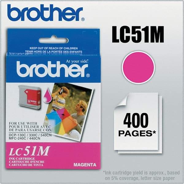 Brother - Magenta Ink Cartridge - Use with Brother DCP-130C, 330C, 350C, intelliFAX-1860C, 1960C, 2480C, 2580C, MFC-230C, 240C, 440CN, 465CN, 665CW, 685CW, 845CW, 885CW, 3360C - A1 Tooling