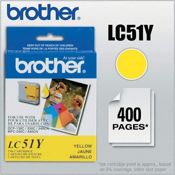 Brother - Yellow Ink Cartridge - Use with Brother DCP-130C, 330C, 350C, intelliFAX-1360, 1860C, 1960C, 2480C, 2580C, MFC-230C, 240C, 440CN, 465CN, 665CW, 685CW, 845CW, 885CW, 3360C, 5460CN, 5860CN - A1 Tooling