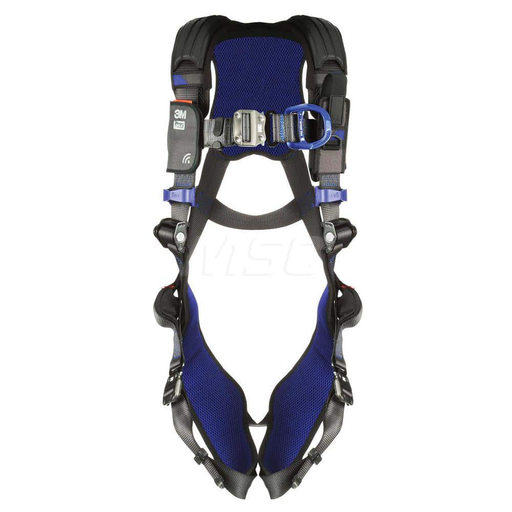 Fall Protection Harnesses: 420 Lb, Vest Style, Size 2X-Large, For Climbing, Back & Front Quick-Connect Leg Strap, Quick-Connect Chest Strap