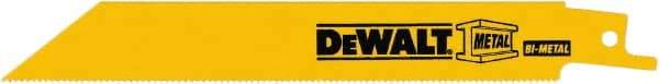 DeWALT - 4" Long x 3/4" Thick, Bi-Metal Reciprocating Saw Blade - Straight Profile, 18 TPI, Toothed Edge, Tang Shank - A1 Tooling