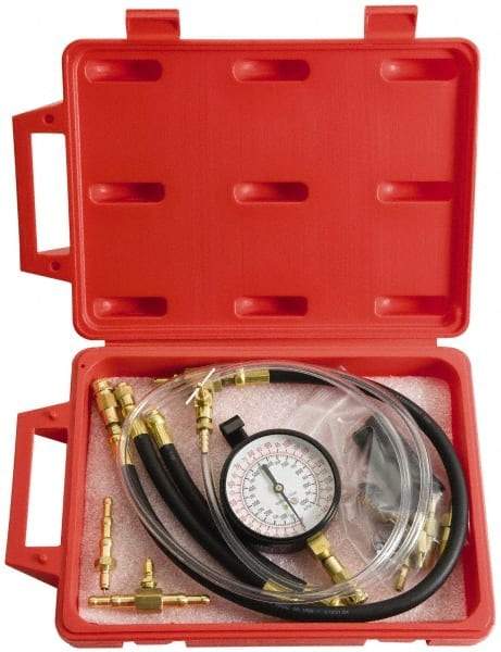 Proto - 2' Hose Length, 0 to 145 psi, Mechanical Automotive Fuel Injection Tester - 1 Lb Graduation - A1 Tooling