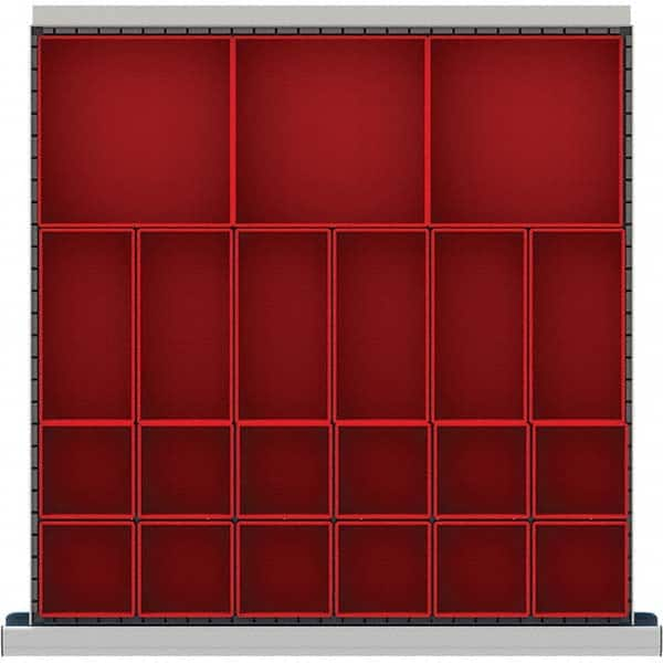 LISTA - 21-Compartment Drawer Divider Layout for 2.17" High Drawers - A1 Tooling