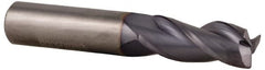 Accupro - 3/8", 3 Flute, Single End, Solid Carbide, 0.02" Corner Radius End Mill - 2" OAL, 35° Helix, Right Hand Flute, 1/2" LOC, Right Hand Cut - A1 Tooling