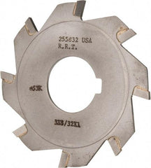 Made in USA - 3" Diam x 3/32" Blade Thickness x 1" Arbor Hole Diam, 8 Tooth Slitting and Slotting Saw - Arbor Connection, Right Hand, Uncoated, Carbide-Tipped, Contains Keyway - A1 Tooling