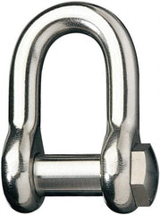 Ronstan - 5/8" Nominal Chain Size, 12.125 Ton Stainless Steel Screw D Shackle - 5/8" Diam, 5/8" Pin Diam, 1-27/32" High Inside Jaw, 1" Inside Width, 3/4" Max Body Thickness - A1 Tooling