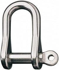 Ronstan - 1/2" Nominal Chain Size, 8.25 Ton Stainless Steel Screw D Shackle - 1/2" Diam, 1/2" Pin Diam, 1-5/8" High Inside Jaw, 3/4" Inside Width, 7/8" Max Body Thickness - A1 Tooling