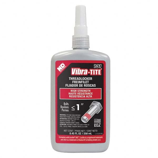 Vibra-Tite - 250 mL Bottle, Red, High Strength Threadlocker - A1 Tooling