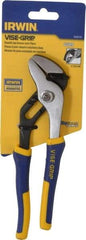 Irwin - 8" OAL, 1-1/4" Jaw Length, Groove Joint Pliers - Smooth Jaw, Smooth Head, ProTouch Handles - A1 Tooling