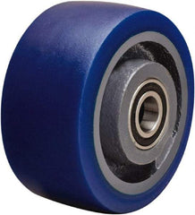 Hamilton - 4 Inch Diameter x 2 Inch Wide, Polyurethane Mold on to Cast Iron Center Caster Wheel - 600 Lb. Capacity, 2-1/4 Inch Hub Length, 1/2 Inch Axle Diameter, Sealed Precision Ball Bearing - A1 Tooling