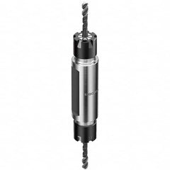 Collet Chuck: 0.5 to 10 mm Capacity, ER Collet, Straight Shank 38 mm Projection, 0.003 mm TIR, Through Coolant