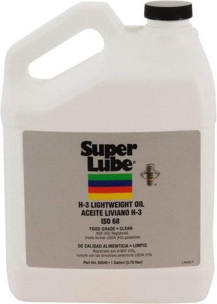 Synco Chemical - 1 Gal Bottle Synthetic Multi-Purpose Oil - -12 to 121°F, SAE 80W, ISO 68, 72-79.5 cSt at 40°C, Food Grade - A1 Tooling