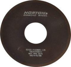 Norton - 4" Diam x 1-1/4" Hole x 0.02" Thick, 320 Grit Surface Grinding Wheel - Diamond, Type 1A1, Extra Fine Grade, Resinoid Bond - A1 Tooling