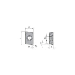 Milling Insert:  APHW 100308SR TCM10,  TCM10,  Cermet N/A Finish,