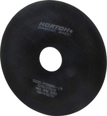 Norton - 6" Diam x 1-1/4" Hole x 1/32" Thick, 220 Grit Surface Grinding Wheel - Diamond, Type 1A1, Very Fine Grade, Resinoid Bond - A1 Tooling