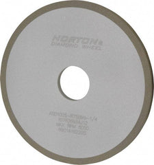 Norton - 6" Diam x 1-1/4" Hole x 1/4" Thick, 100 Grit Surface Grinding Wheel - Diamond, Type 1A1, Fine Grade, Resinoid Bond - A1 Tooling