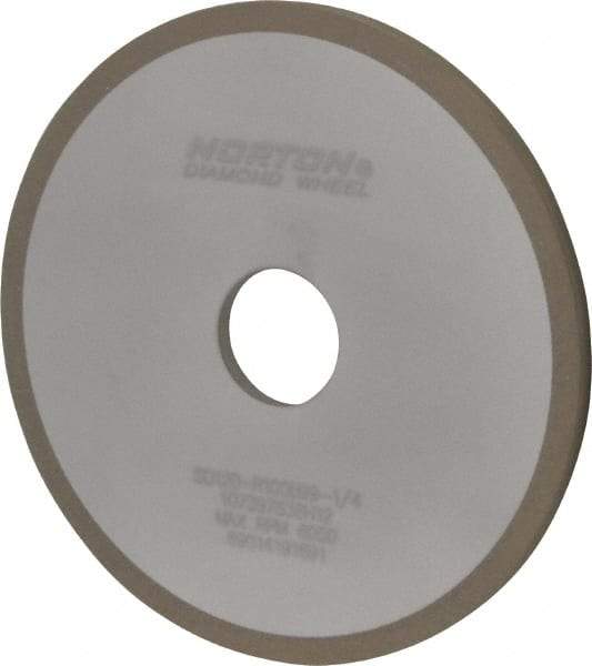 Norton - 6" Diam x 1-1/4" Hole x 1/4" Thick, 120 Grit Surface Grinding Wheel - Diamond, Type 1A1, Fine Grade, Resinoid Bond - A1 Tooling