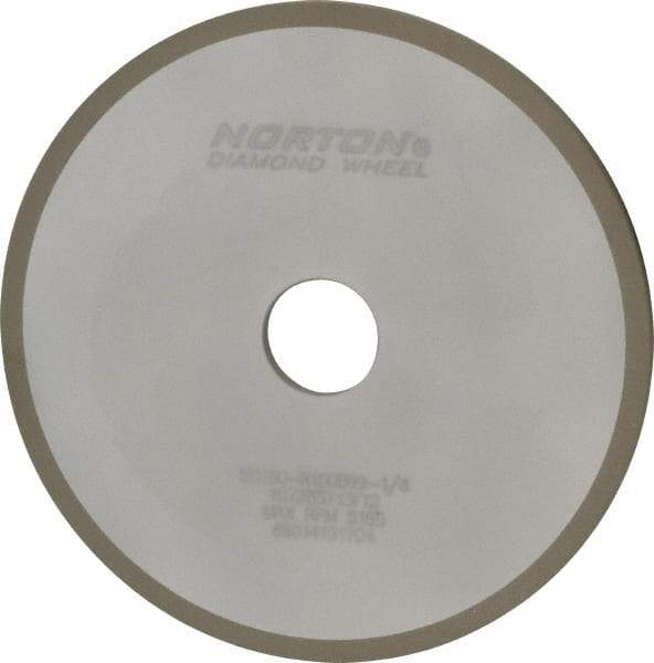 Norton - 7" Diam x 1-1/4" Hole x 1/4" Thick, 180 Grit Surface Grinding Wheel - Diamond, Type 1A1, Very Fine Grade, Resinoid Bond - A1 Tooling