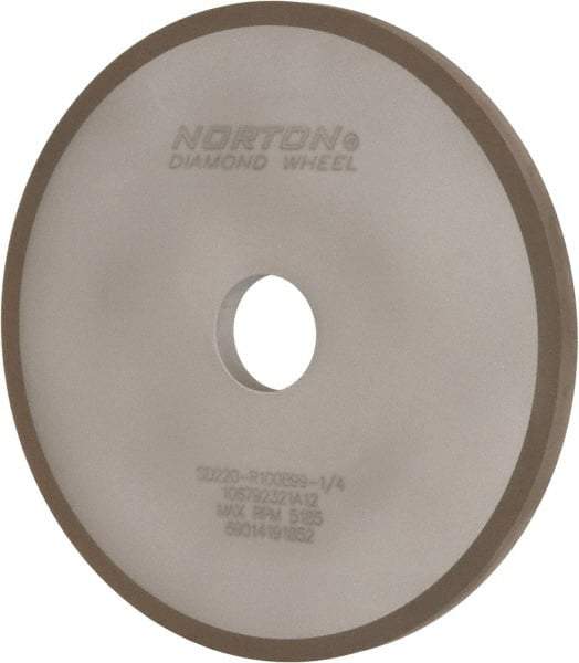 Norton - 7" Diam x 1-1/4" Hole x 3/8" Thick, 220 Grit Surface Grinding Wheel - Diamond, Type 1A1, Very Fine Grade, Resinoid Bond - A1 Tooling