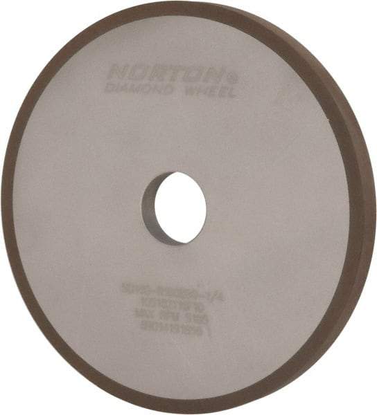 Norton - 7" Diam x 1-1/4" Hole x 1/2" Thick, 180 Grit Surface Grinding Wheel - Diamond, Type 1A1, Very Fine Grade, Resinoid Bond - A1 Tooling