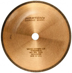 Norton - 5" Diam x 1/2" Hole, 150 Grit Surface Grinding Wheel - Diamond, Type 1A1R, Medium Grade - A1 Tooling