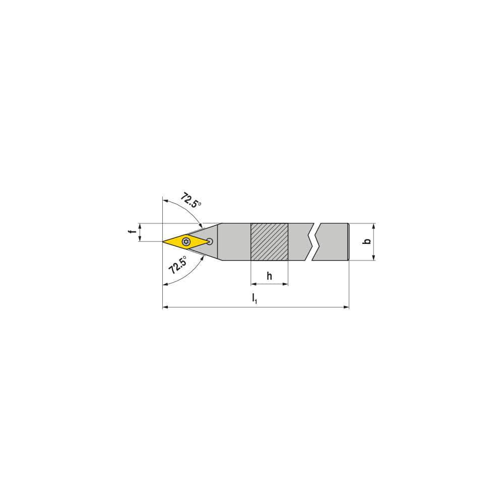 Indexable Turning Toolholders; Cutting Direction: Neutral; Compatible Insert Size Code: VC..33.; Toolholder Style: SVVCN; Rake: Positive; Rake Angle: 7.000; Multi-use Tool: No; Lead Angle: 72.5; Insert Holding Method: Screw; Shank Width (Decimal Inch): 1.