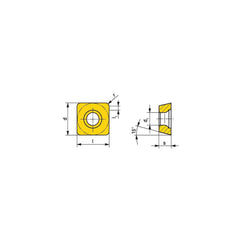 Milling Insert:  SDMT 120508ER-F50 CTCM245,  CTCM245,  Solid Carbide N/A Finish,  1.0000″ OAW