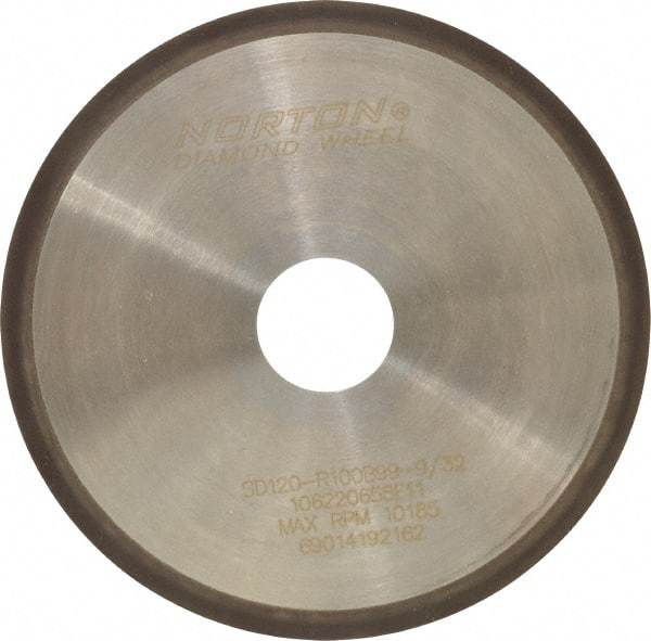 Norton - 6" Diam x 1-1/4" Hole, 120 Grit Surface Grinding Wheel - Diamond, Type 1A1R, Coarse Grade - A1 Tooling